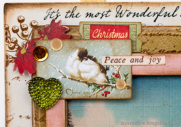 Layers of ink - Vintage Christmas Frame Tutorial by Anna-Karin Evaldsson.