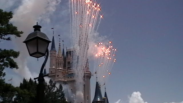 walt disney world castle fireworks. on the Castle Stage.