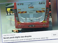 [UPDATE] Mangsa digilis bas ekspres meninggal dunia