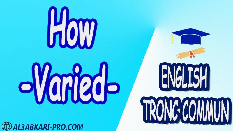 How English Common core anglais tronc commun sciences technologies lettres sciences humaines Nouns Pronouns Tenses Verbs Varied First term english tests Second term english tests