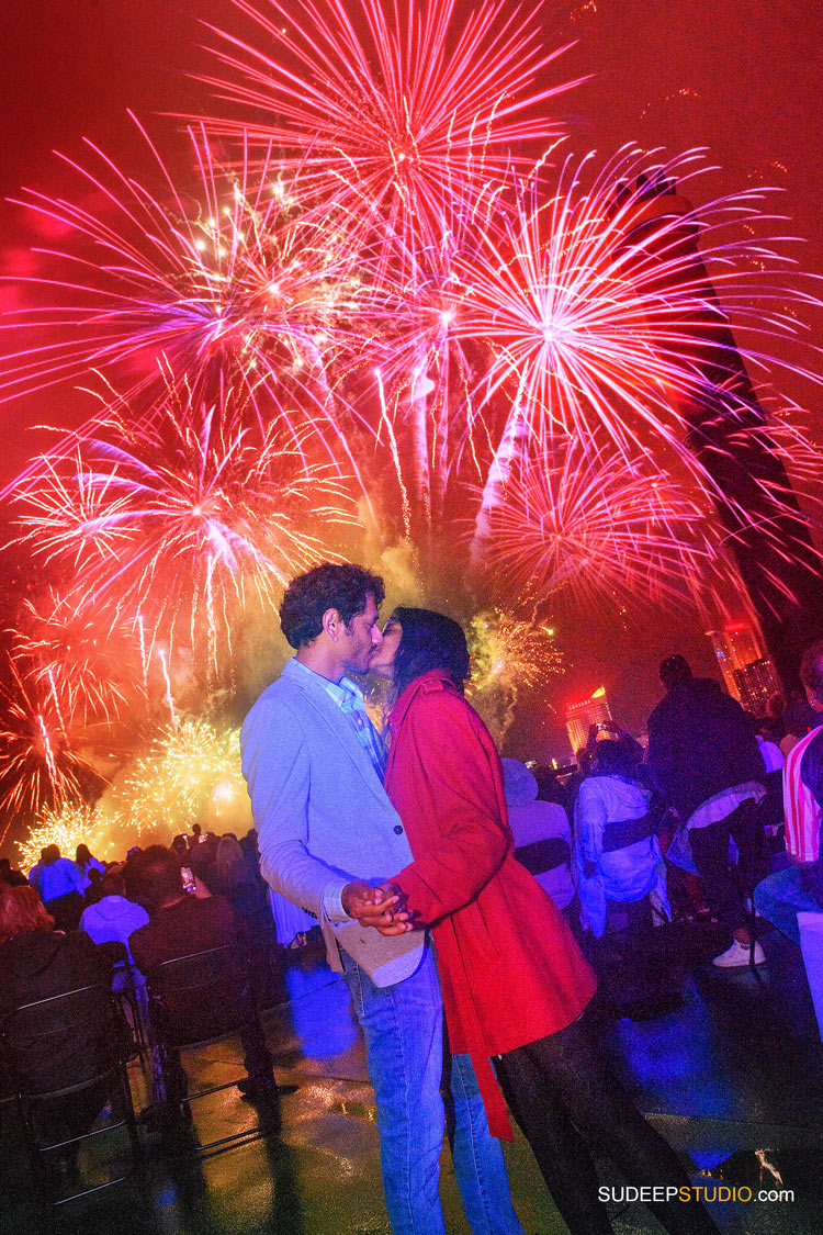 Surprise Wedding Proposal Photography at Detroit Fire Works on Detroit Princess Riverboat by SudeepStudio.com Ann Arbor Wedding Photographer