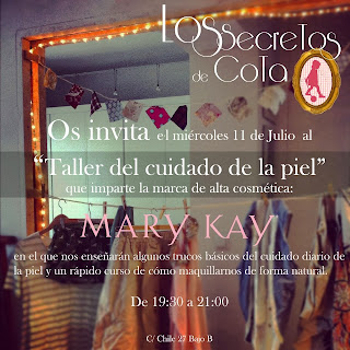 Flyer para evento Los secretos de Cota y Mary Kay