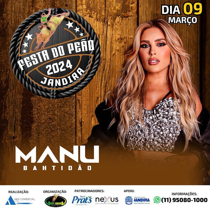 09/03/2024 Show da Manu Bahtidão em Jandira [Praça de Eventos de Jandira]