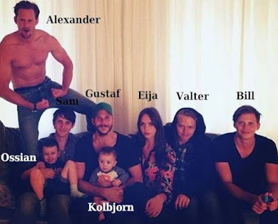 Gustaf Skarsgar with Alexander Skarsgård and Eija Skarsgård and Bill Skarsgård and Valter Skarsgård and Sam Skarsgård and Ossian Skarsgård and Kolbjörn Skarsgård