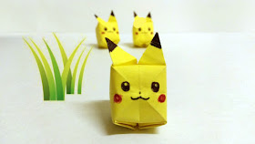 pokemon origami pikachu sticky note