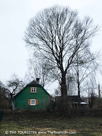 Kipsala - Riga. Latvia. Green wooden house