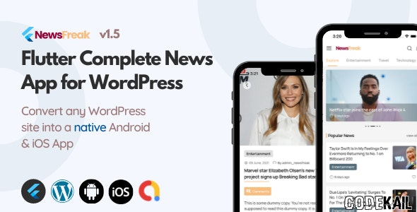 Newsfreak V1.7.3 - Flutter News App for WordPress