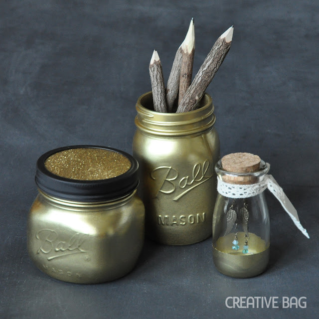 gold spray painted glassware | Creative Bag