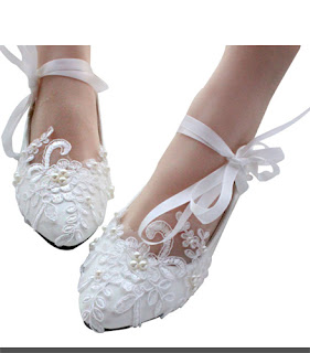 flat bridal shoes