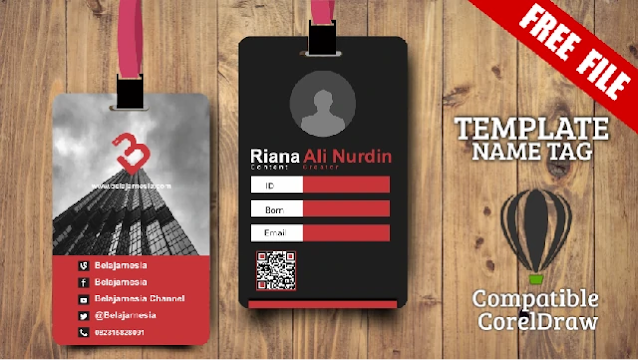 Kumpulan Contoh Name Tag Popular Coreldraw Beserta Filenya