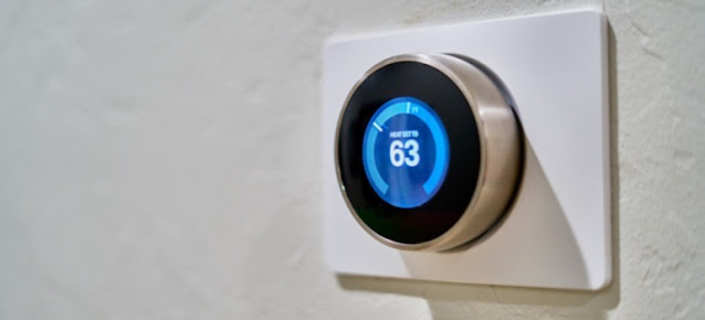 A smart home thermostat.