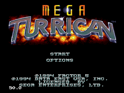 【MD】銀河戰士(Mega.Turrican)原版+無敵狀態版，開放式動作過關遊戲！