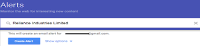 Use Google Alerts to monitor your Stocks & Shares