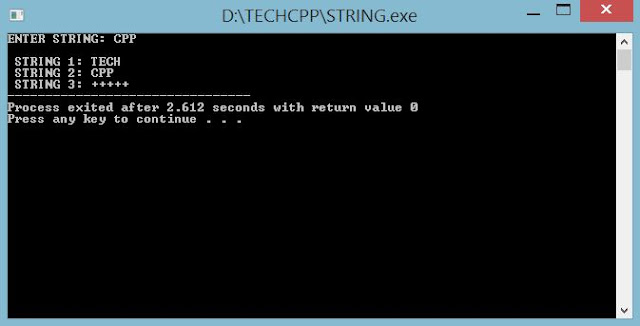 C++ Program to demonstrate String datatype with output