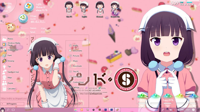 Windows 10 Ver. 1703 Theme Blend S Sakuranomiya Maika by Enji Riz