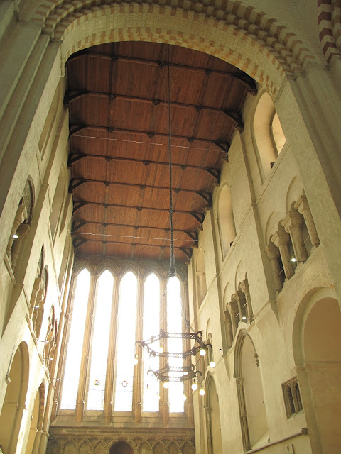 One of the many different ceilings in St Albans Cathedral.