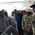 Chief of Army Staff visits injured soldiers and UN workers injured during an ambush in Bama yesterday