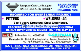 Large Vacancies In Saudi Binladin Group