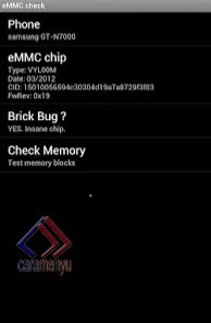 Aplikasi test kondisi eMMC android 
