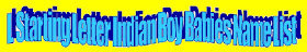 L starting letter Indian Boy name list