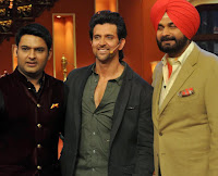 Hrithik Roshan On The Sets Of Comedy Nights With Kapil to promote krrish 3