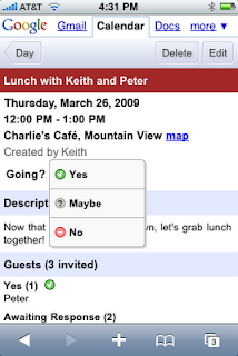 From Google, Mobile Web Calendar with Event Management