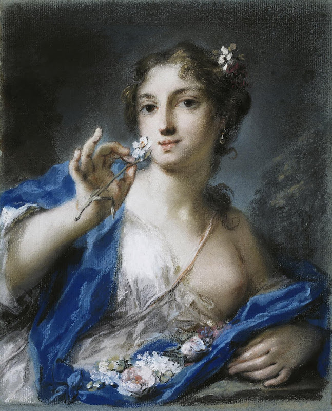 Spring by Rosalba Carriera - Mythology Drawings from Hermitage Museum