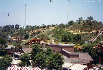 Goldrusher coaster Magic Mountain1975 Valencia Eagle's Flight