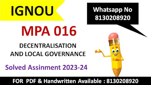 Mpa 016 solved assignment 2023 24 pdf; Mpa 016 solved assignment 2023 24 ignou