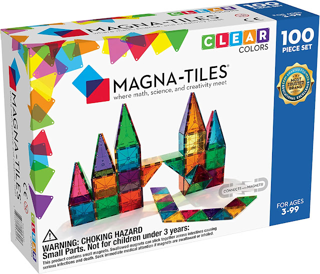 Magna-Tiles 100-Piece Clear Colors Set