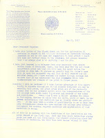 Page 1 of letter from John Bartlett to President Hopkings, May 31, 1917