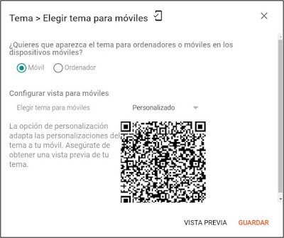 Tema para móviles en blogger