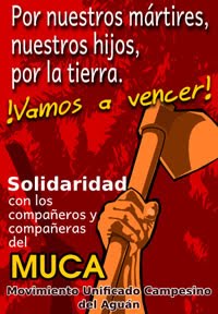 Solidaridad con los campesinos del MUCA