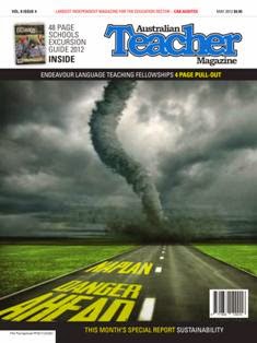 Australian Teacher Magazine 2012-04 - May 2012 | ISSN 1839-1206 | TRUE PDF | Mensile | Professionisti | Tecnologia | Educazione
Distributed monthly to government, Catholic and independent schools, in print and tablet formats, Australian Teacher Magazine is hugely relevant to all parts of the education sector.
As the No.1 source of spin-free news, Australian Teacher Magazine provides a real voice for more than 240,000 educators Australia wide, with a CAB audited printed distribution of 42,444 copies and a digital audience of 10,000 on iPad and Android.
Engaging and informative, the magazine provides balanced coverage on the issues affecting the sector and success stories direct from schools.
The tablet editions of Australian Teacher Magazine allow educators to refer back to previous editions time and again, and to access special content, including extended articles, videos and fact sheets.
Always leading the way, Australian Teacher Magazine was the nation's first education publication to introduce a free tablet edition, with every publication available on iPad, iPhone, iPod, Android Tablets and smartphones.
We engage with our readers. Our annual Education Survey reveals the thoughts and feelings of our community, both about the sector itself and their engagement with Australian Teacher Magazine.
Australian Teacher Magazine is not just No.1 for circulation, it is also the leader in providing relevant and informative content to educators across the nation. With a depth of targeted sections each month, the magazine provides an unrivalled read for the sector and thus a fabulous vehicle for advertisers. The inclusion of specific targeted lift-out magazines further enhances the relevance of Australian Teacher Magazine to educators.