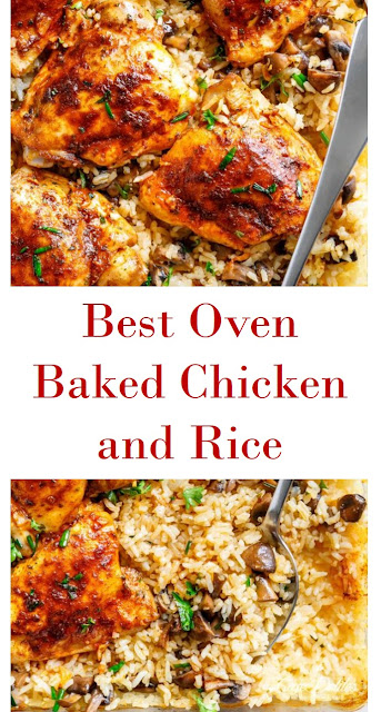 Oven Baked Chicken and Rice #Oven #Baked #Chicken #and #Rice #OvenBakedChickenandRice