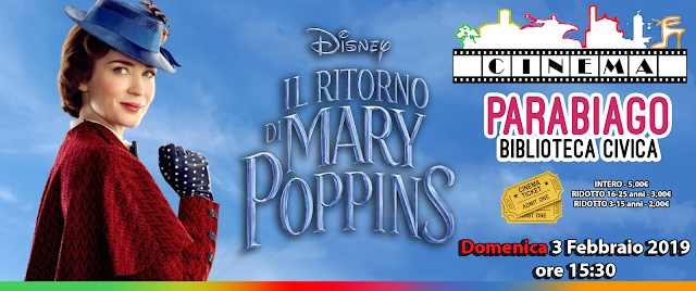 Proiezione - Il ritorno di Mary Poppins - Cinema Parabiago