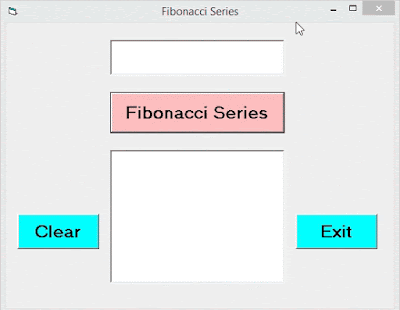 program of Fibonacci series in visual basic 6.0