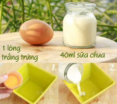 Cách tạo mặt nạ với trứng và sữa chua