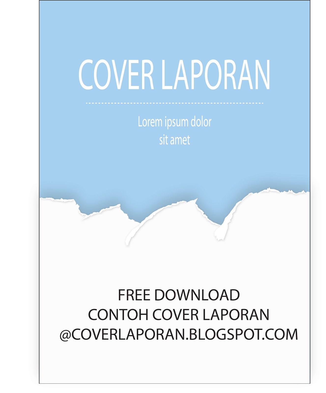 Download Cover Laporan Biru Putih - Download Contoh Cover 
