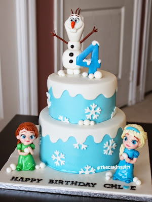 frozen childhood anna elsa birthday cake