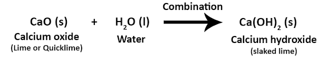 Combination reaction equation cbse class 10 science