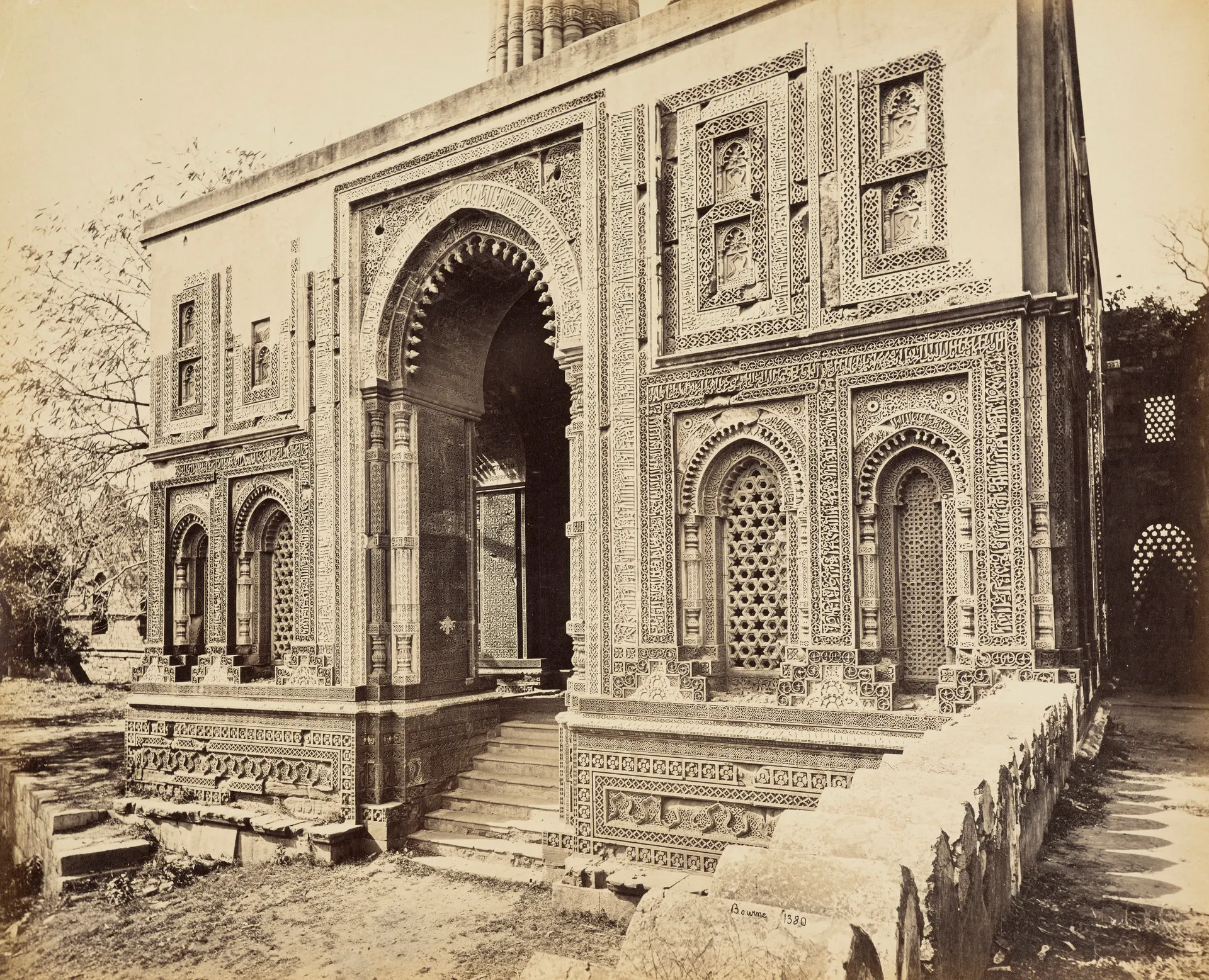 Alai Darwaza [Southern Gateway of Quwwat-ul-Islam Masjid (Mosque) in Qutb (Qutub) Minar Complex], Mehrauli, Delhi, India | Rare & Old Vintage Photos (1870)