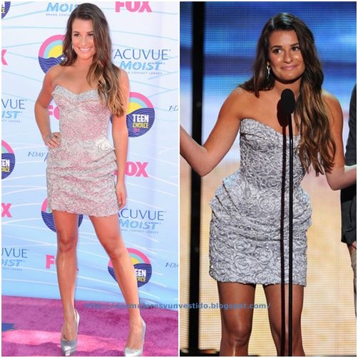 Lea Michele arrives at the 2012 Teen Choice Awards3