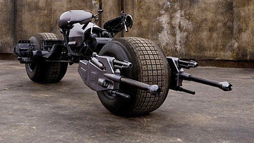 sophisticated high-tech motorcycle black and white superhero