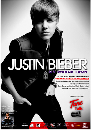 justin bieber now or never. Justin Bieber will be in Kuala