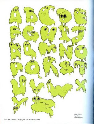 Green Graffiti Alphabet