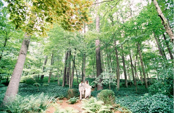There is something about this forest wedding that appeals to me