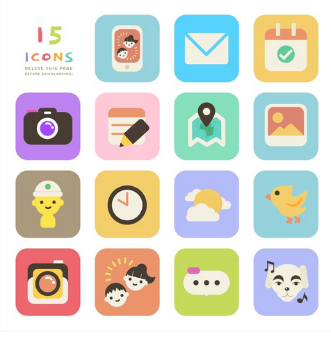 Animal Crossing Icons Set