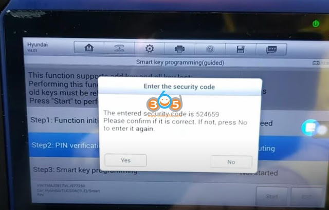 Autel IM508 Read Hyundai Tucson 2020 PIN 12