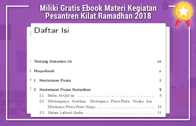 Miliki Gratis Ebook Materi Kegiatan Pesantren Kilat Ramadhan  Miliki Gratis Ebook Materi Kegiatan Pesantren Kilat Ramadhan 2018